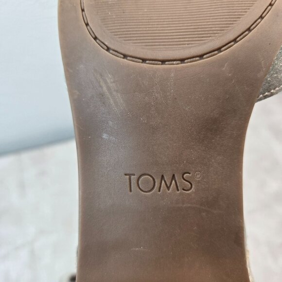 Toms Jaclyn Maryjane Pumps Leather Silver Dressy Low Block Heel Comfort Shoe 6.5 - Picture 10 of 13